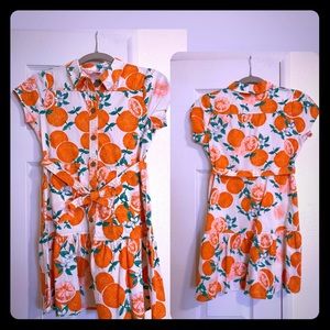 Cotton dress with oranges